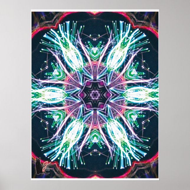 Tulips Kaleidoscope Poster (Front)