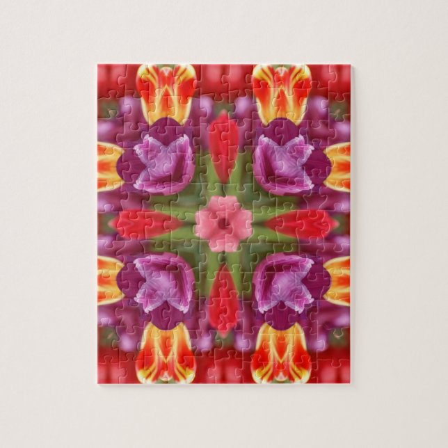 Tulips Kaleidoscope Puzzle (Vertical)