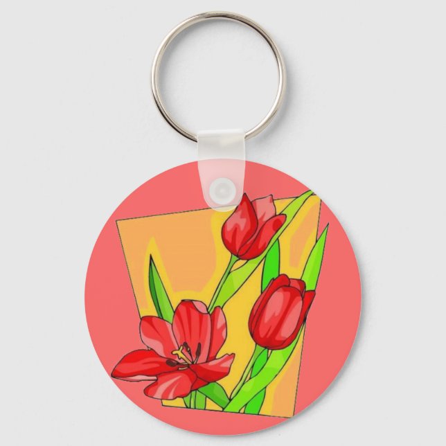 Tulips Keychain (Front)