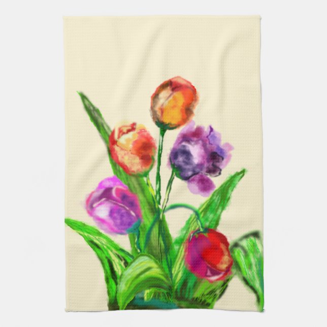 Tulips Kitchen Towel (Vertical)