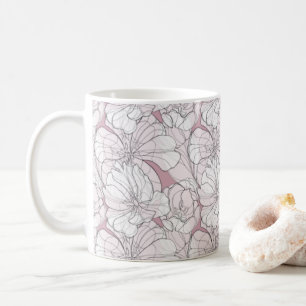 Tulips Line Drawing Coffee Mug