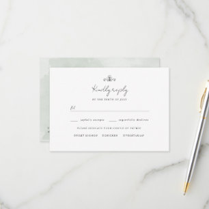 Tulips logotype wedding rsvp card