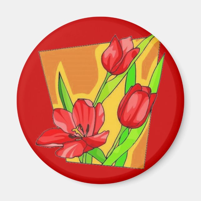Tulips Magnet (Front)