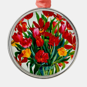 Tulips Metal Ornament