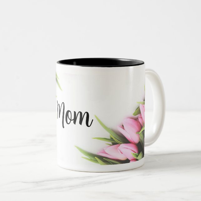 Tulips Mother's Day Two-Tone Coffee Mug (Front Right)