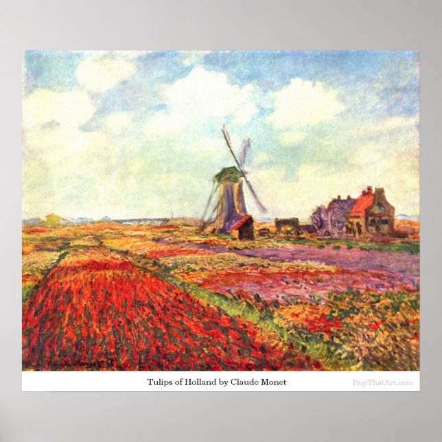 Tulips of Holland by Claude Monet Poster (Front)