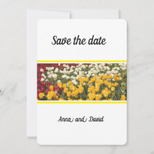 Tulips of Spring Flat Save The Date Card
