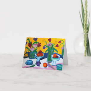 Tulips Oranges Apples Note Card