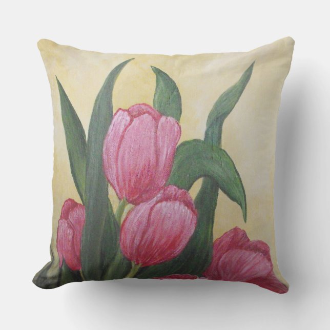 tulips outdoor pillow (Front)