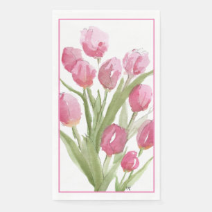 Tulips Paper Guest Towel Napkin
