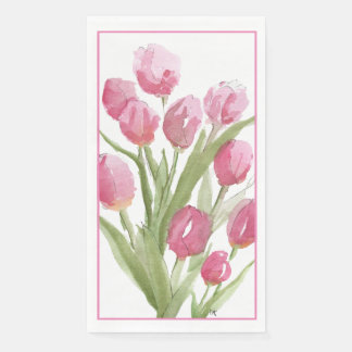 Tulips Paper Guest Towel Napkin