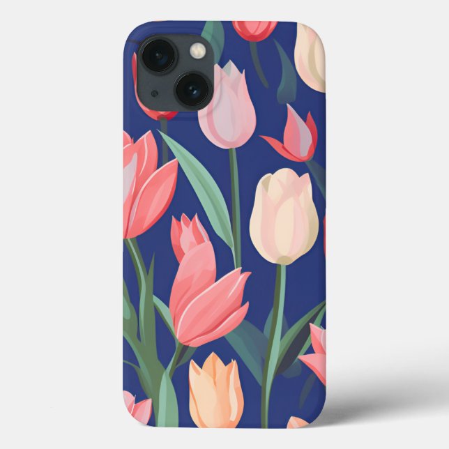 Tulips pattern. Case-Mate iPhone case (Back)