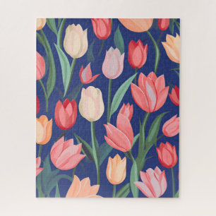 Tulips pattern. jigsaw puzzle