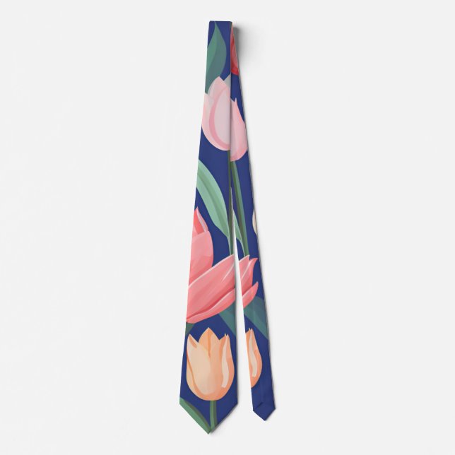 Tulips pattern. tie (Front)