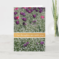 Tulips Peaceful Garden Condolences Sympathy Card 1
