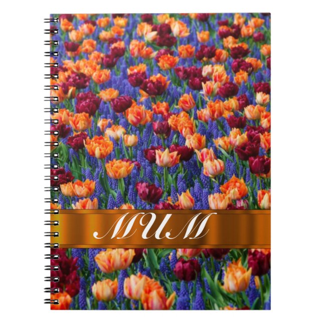 Tulips personalized mom notebook (Front)