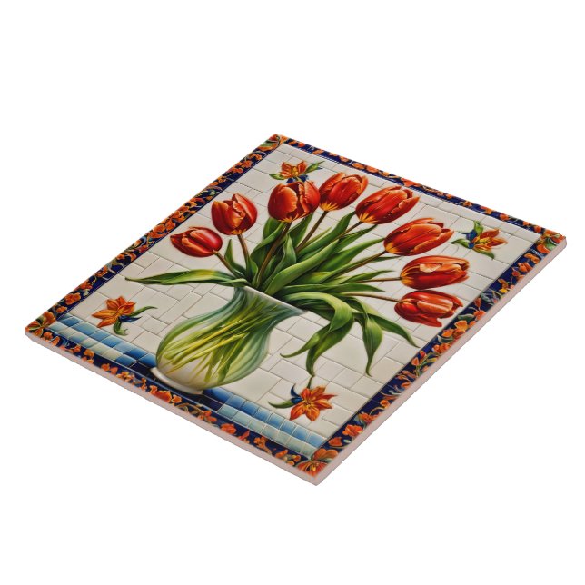 Tulips Popular Beautiful Collection Tile (Side)