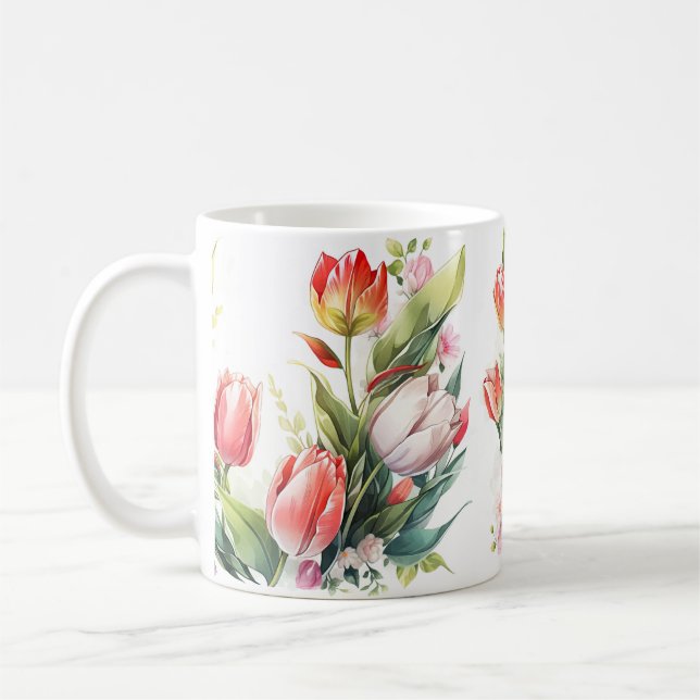 Tulips Print Mug (Left)