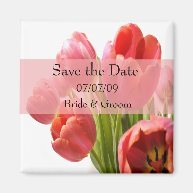 Tulips -Save the Date Magnet (Front)