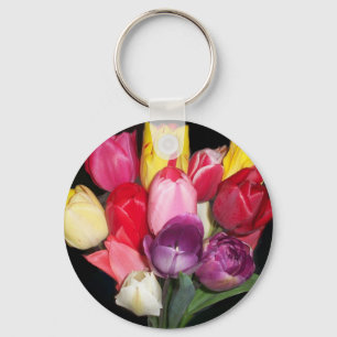 Tulips Says it All Keychain