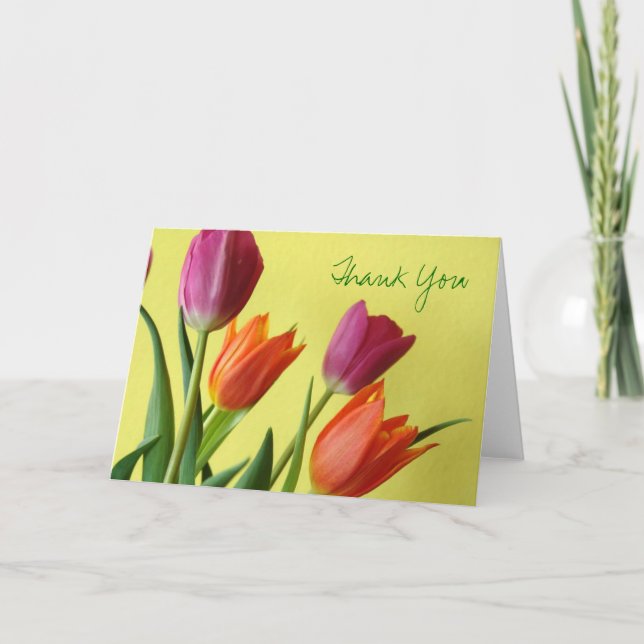 Tulips Thank You Note Card (Front)