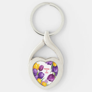 Tulips Thinking of You, Mother's Day Keychain