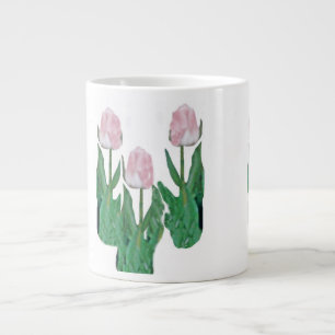 Tulips Three-Pink Large Coffee Mug