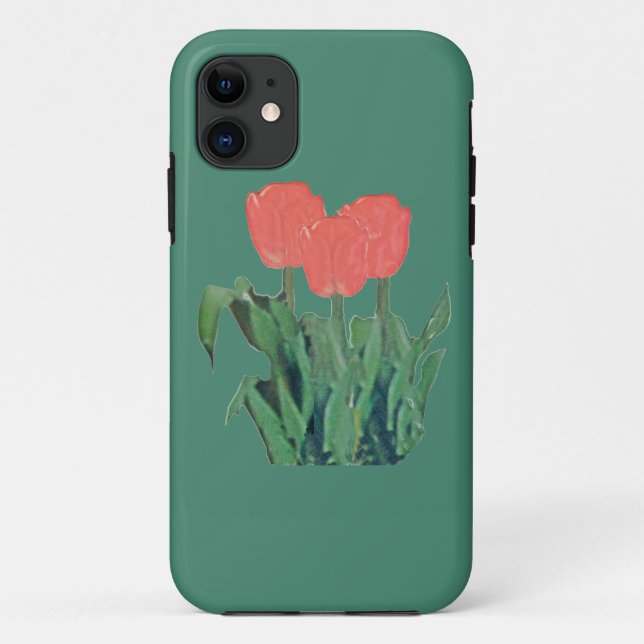 Tulips Three-Red Case-Mate iPhone Case (Back)