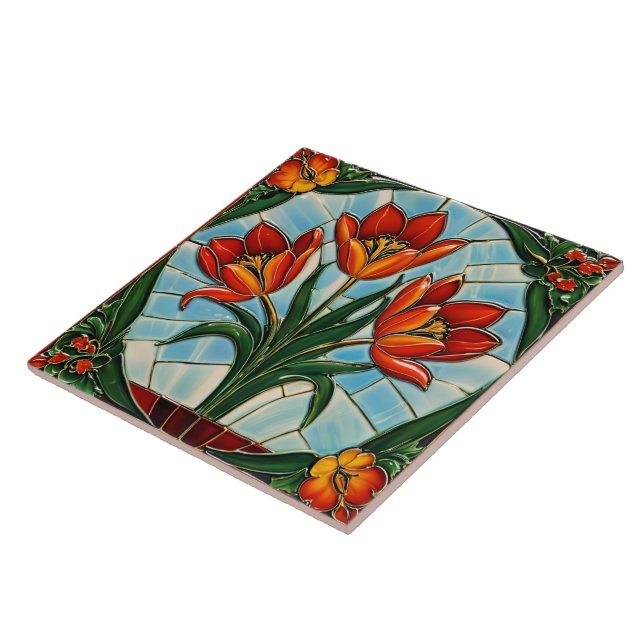 Tulips Trendy Beautiful Collection Tile (Side)