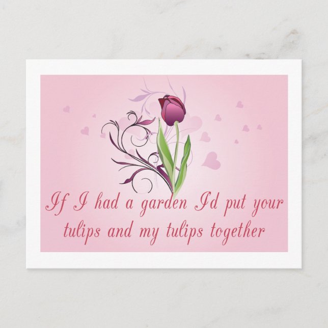 Tulips Valentine Postcard (Front)