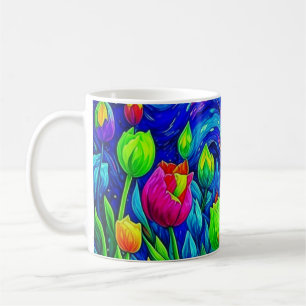 Tulips Van Gogh Style Coffee Mug