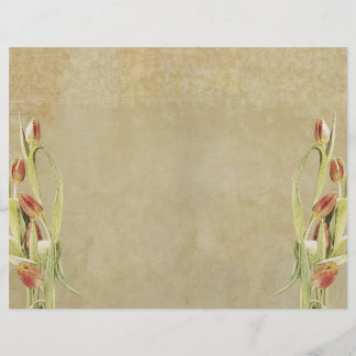 Tulips vintage Journal Page Scrapbook Page