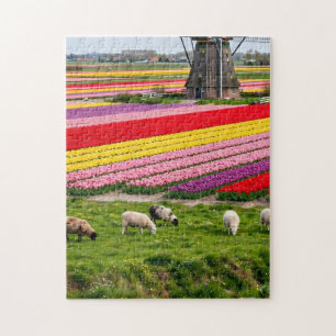 Tulips Windmill Jigsaw Puzzle