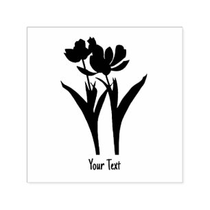 Tulips With Text Self-inking Stamp