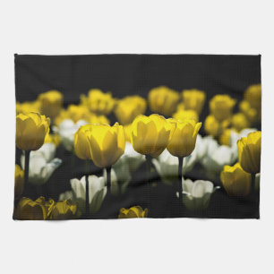 Tulips Yellow And White Kitchen Towel