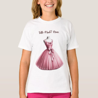Tulle ? Jamais. T-shirt fille Tulle rose