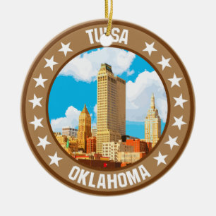 Tulsa ceramic ornament
