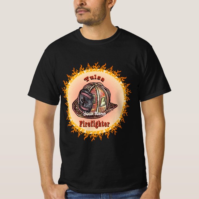 Tulsa Firefighter  T-Shirt (Front)