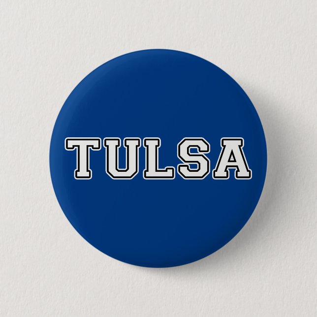 Tulsa Oklahoma 2 Inch Round Button (Front)