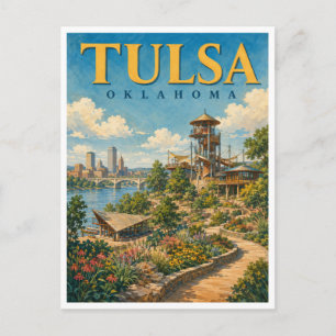 Tulsa Oklahoma Gathering Place GeoSaga Postcard