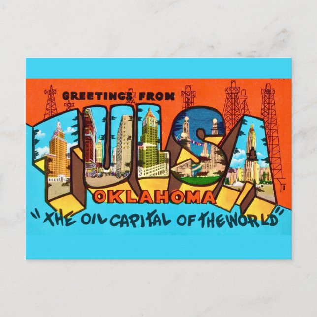 Tulsa Oklahoma Greeting Postcard (Front)