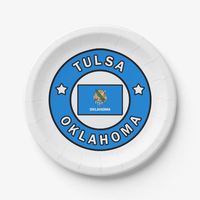 Tulsa Oklahoma Paper Plate (Front)