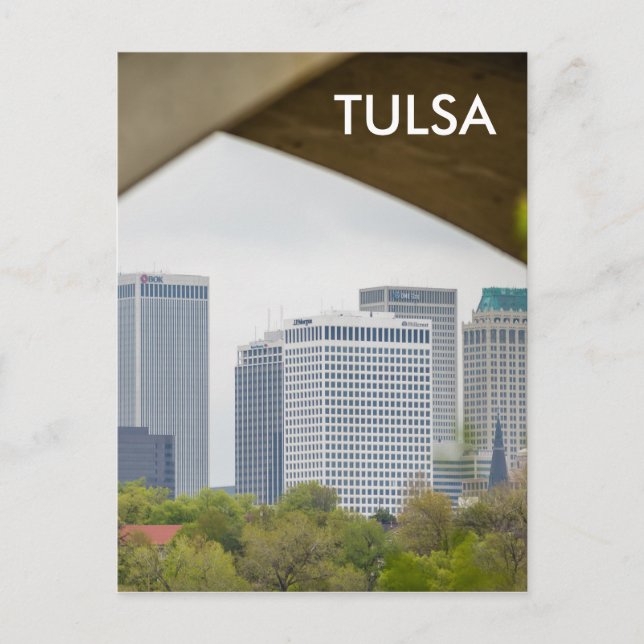 tulsa oklahoma skyline postcard (Front)