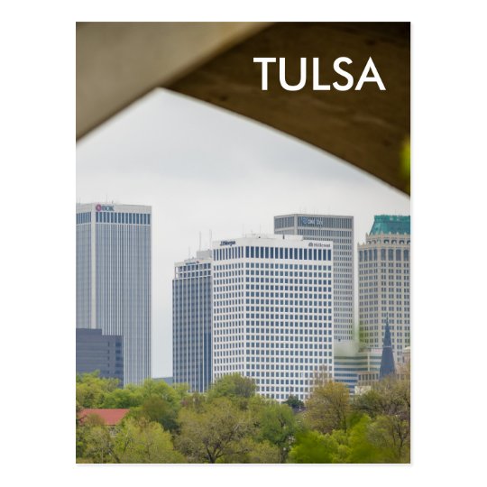 tulsa oklahoma skyline postcard