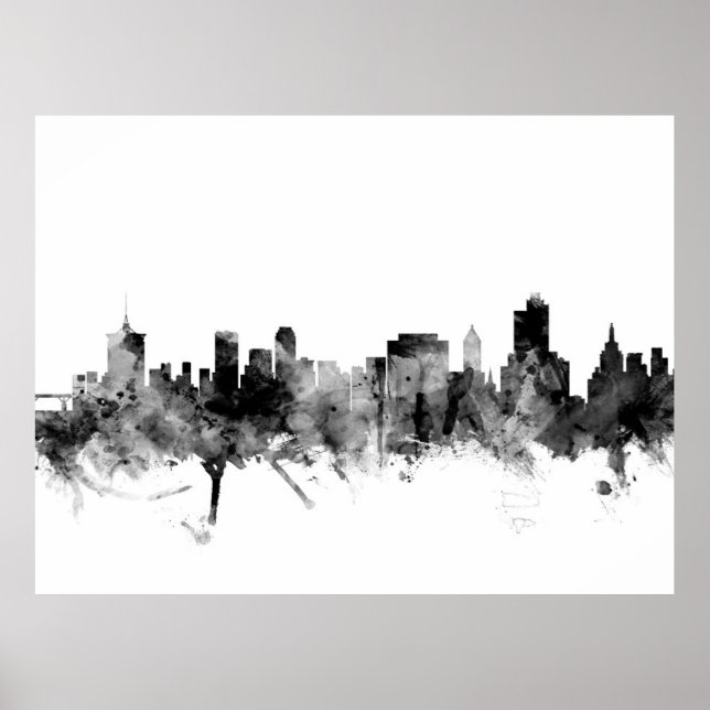 Tulsa Oklahoma Skyline Poster (Front)