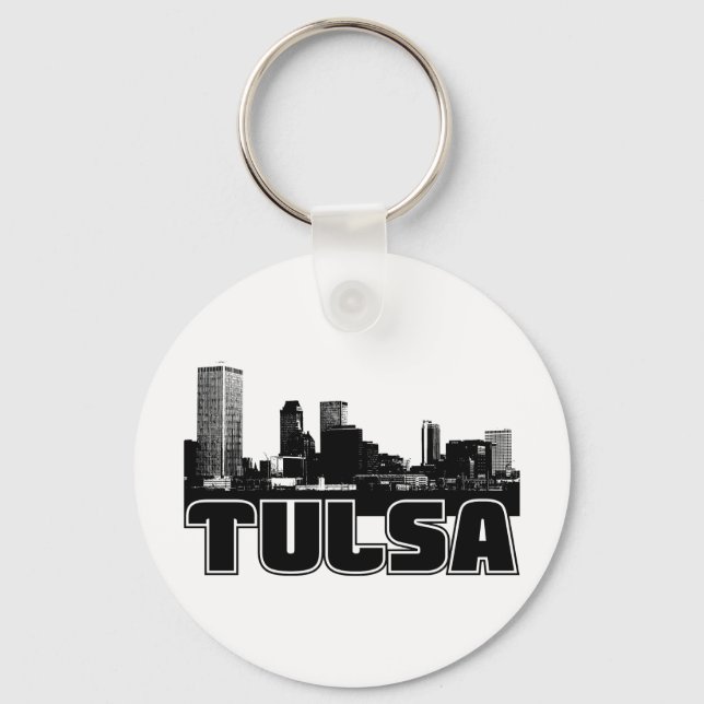 Tulsa Skyline Keychain (Front)