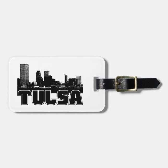 Tulsa Skyline Luggage Tag (Front Horizontal)