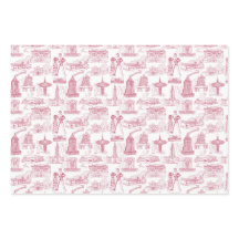 Tulsa Toile Rouge Papier d'enveloppement de papier