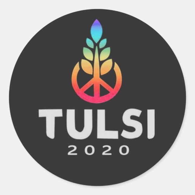 Tulsi 2020 classic round sticker (Front)