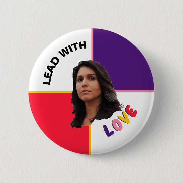 Tulsi Gabbard 2020 2 Inch Round Button (Front)